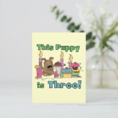 Dieser Welpe sind drei Hemden und Geschenke Postkarte (Stehend Vorderseite)