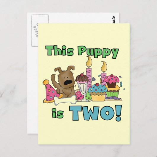 Dieser Welpe sind zwei Hemden und Geschenke Postkarte (Vorne/Hinten)