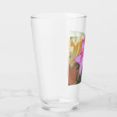 Dieses abstrakte Blumendesign verbindet sanfte flo Glas (Rechts)