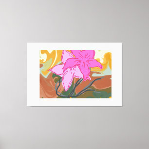 Dieses abstrakte Blumendesign verbindet sanfte flo Leinwanddruck