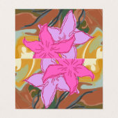 Dieses abstrakte Blumendesign verbindet sanfte flo Visitenkarten (Außenseite Aufgefaltet)