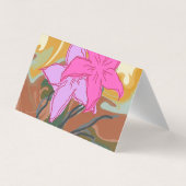 Dieses abstrakte Blumendesign verbindet sanfte flo Visitenkarten (Rückseite)