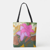 Dieses abstrakte Blumendesign verbindet weiche Blü Tasche (Rückseite)