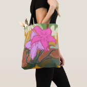 Dieses abstrakte Blumendesign verbindet weiche Blü Tasche (Von Nahem)