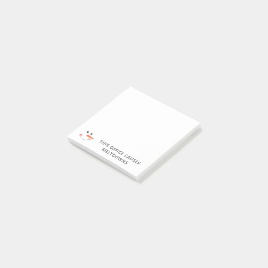 Dieses Amt verursacht den Schneemann von Schneefäl Post-it Klebezettel (angewinkelt)