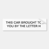 DIESES AUTO GEHOLT IHNEN DURCH DEN BUCHSTABEN H AUTOAUFKLEBER (Vorne)