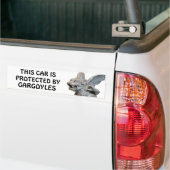 Dieses Auto geschützt durch Wasserspeier Autoaufkleber (Auf Lkw)