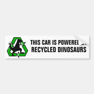 Dieses Auto wird durch gerecycelte Dinosaurier Autoaufkleber