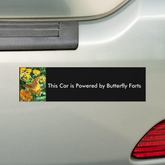 Dieses Auto wird durch Schmetterlings-Furzen Autoaufkleber (Auf Auto)