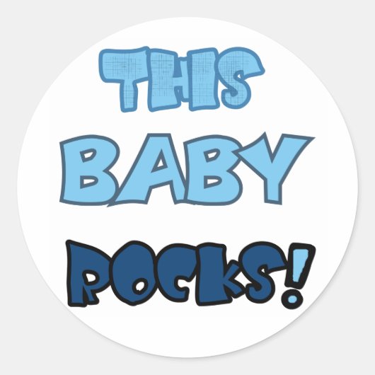 Dieses Baby Rocks Runder Aufkleber (Vorderseite)