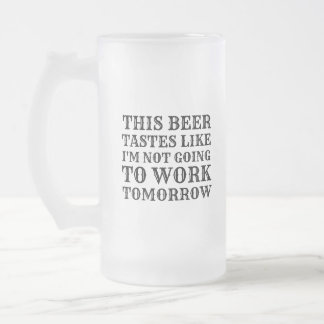 Dieses Bier schmeckt Gleiches Mattglas Bierglas