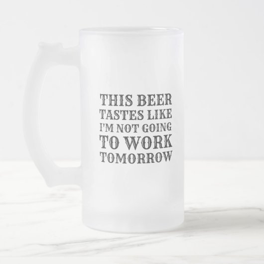 Dieses Bier schmeckt Gleiches Mattglas Bierglas (Links)