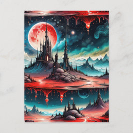 Dieses Bild ist eine sehr detaillierte Science Fic Postkarte