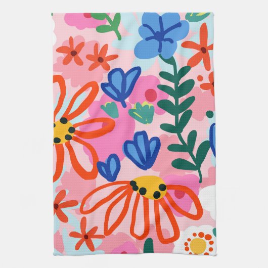 Dieses blumensommerliche Kinda-Gefühl Geschirrtuch (Vertikal)