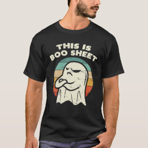 Dieses Boo-Blatt-Geist Retro-Halloween-Kostüm T-Shirt