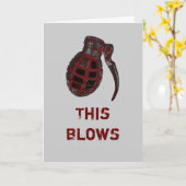 Dieses brennt verspätete Geburtstag Karte durch (Gelbe Blume)