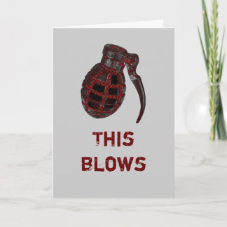 Dieses brennt verspätete Geburtstag Karte durch