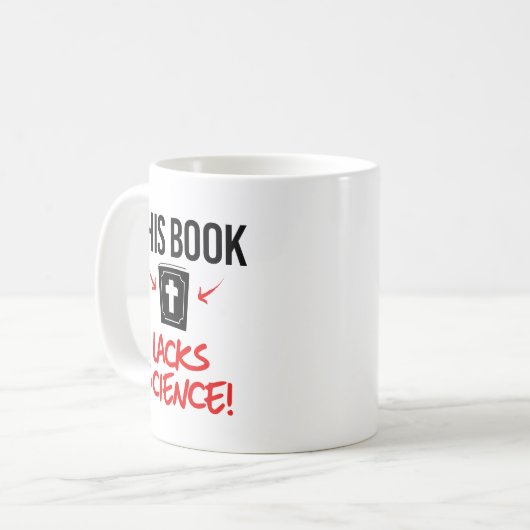 Dieses Buch fehlt es an Wissenschaft Kaffeetasse (Vorderseite Links)