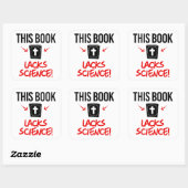 Dieses Buch fehlt es an Wissenschaft Quadratischer Aufkleber (Blatt)