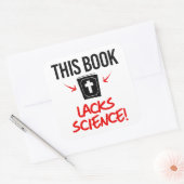 Dieses Buch fehlt es an Wissenschaft Quadratischer Aufkleber (Umschlag)