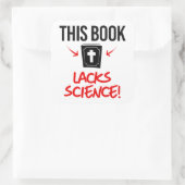 Dieses Buch fehlt es an Wissenschaft Quadratischer Aufkleber (Tasche)