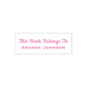 Dieses Buch gehört dazu, Pink Ex-libris Unique zu Permastempel