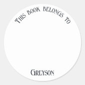 Dieses Buch gehört dazu, Red Panda zu personalisie Runder Aufkleber (Vorderseite)