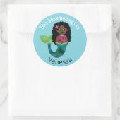 Dieses Buch gehört dem afrikanischen amerikanische Runder Aufkleber (Tasche)