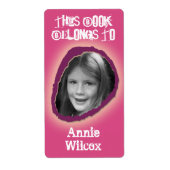 Dieses Buch gehört dem Individuelle Name Girl (Vorne)