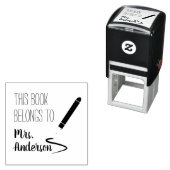 Dieses Buch gehört dem Namen des Lehrers Permastempel (Beispiel)