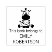 Dieses Buch gehört dem Personalisierten Zebra-Cart Permastempel (Design)