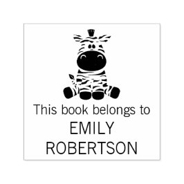 Dieses Buch gehört dem Personalisierten Zebra-Cart Permastempel