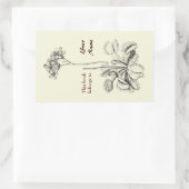 Dieses Buch gehört floral Rechteckiger Aufkleber (Tasche)