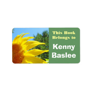 Dieses Buch gehört Ihrem Namen Sonnenblumen Bücher Adressaufkleber
