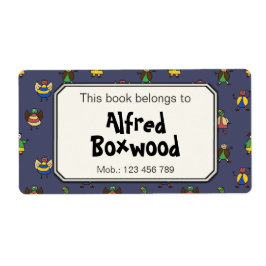 Dieses Buch gehört Individuelle Name Cartoon Peopl