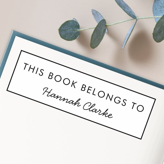 Dieses Buch gehört | Modernes Buchzeichen Permastempel