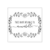 Dieses Buch gehört | Monogramm Gummistempel (Prägung)