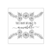 Dieses Buch gehört | Monogramm Gummistempel (Prägung)