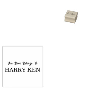 Dieses Buch gehört - Name Bibliotheks-Exlibris Kin Gummistempel