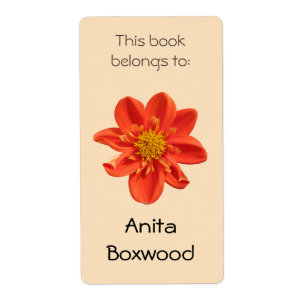 Dieses Buch gehört Name-Orangen-Blume
