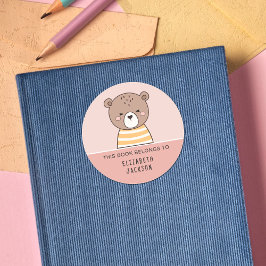 Dieses Buch gehört Niedlichen Waldtieren und Kinde Runder Aufkleber