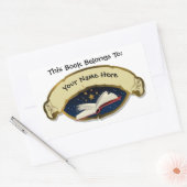 "Dieses Buch gehört" personalisierten Rechteckiger Aufkleber (Umschlag)