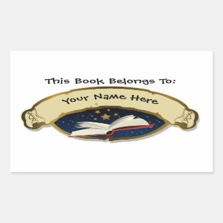"Dieses Buch gehört" personalisierten Rechteckiger Aufkleber