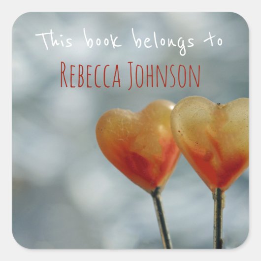 Dieses Buch gehört Quadratischer Aufkleber (Vorderseite)