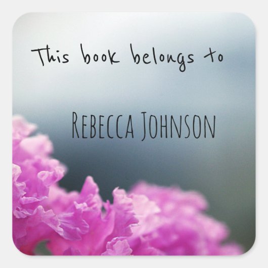 Dieses Buch gehört Quadratischer Aufkleber (Vorderseite)