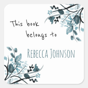 Dieses Buch gehört Quadratischer Aufkleber