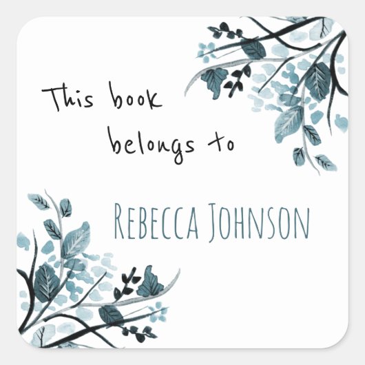 Dieses Buch gehört Quadratischer Aufkleber (Vorderseite)