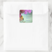 Dieses Buch gehört Quadratischer Aufkleber (Tasche)