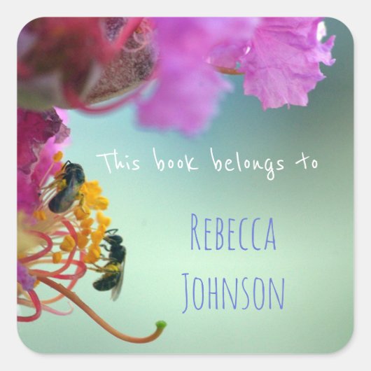 Dieses Buch gehört Quadratischer Aufkleber (Vorderseite)