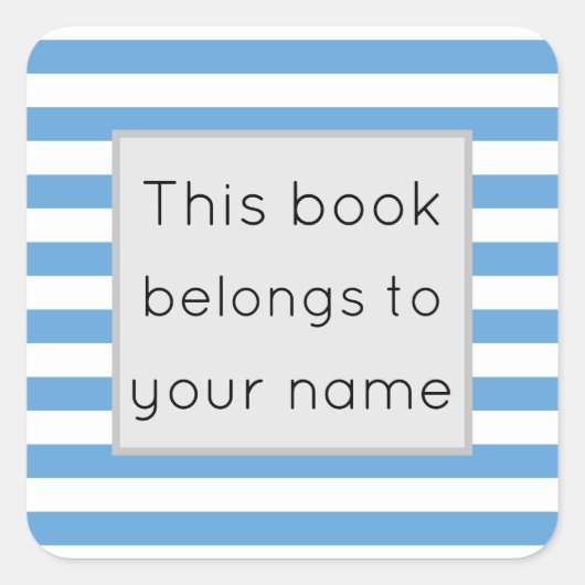 Dieses Buch gehört Quadratischer Aufkleber (Vorderseite)